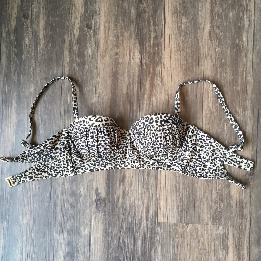 Push Up Leopard Bikini Top